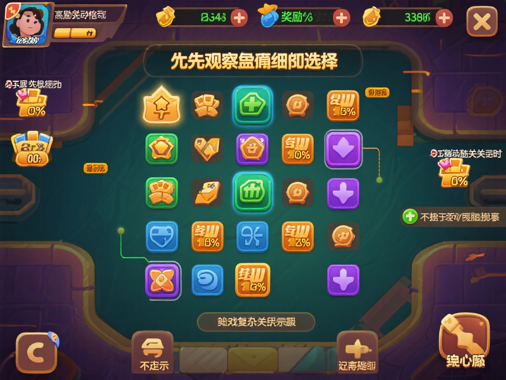 优先观察线索，细化选择
遇到复杂关卡时，不要盲目