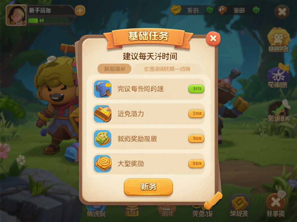 新手玩家可以从基础任务入手，这既能快速熟悉操作，也